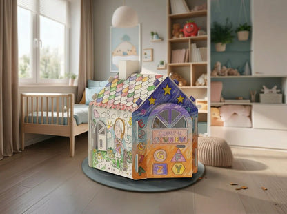 Xxl Boy Dayanıklı Karton Boyama Aktivite Evi Boyanabilir Karton